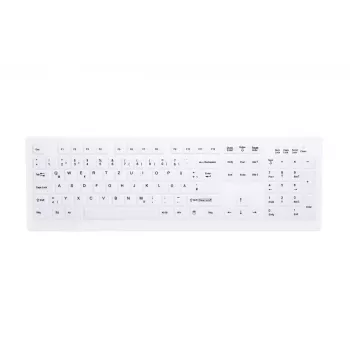 Contour Design Active Key AK-C8100F-FUS-W/GE klaviatuur Meditsiiniline RF Juhtmevaba QWERTZ Saksa Valge