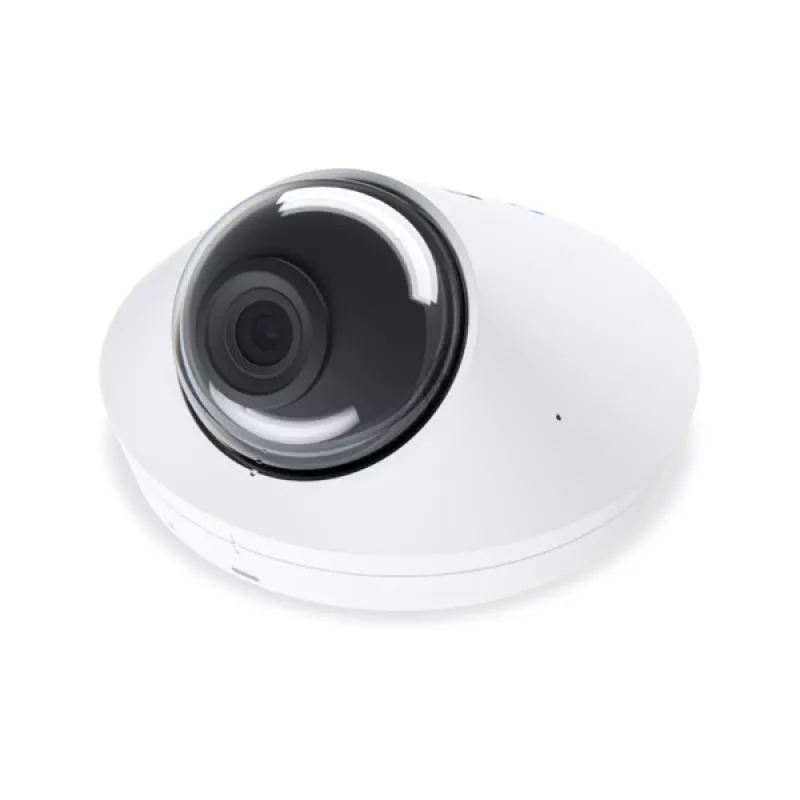IP-valvekaamera UBIQUITI UVC‑G4‑DOME — kupliga, laekinnitus, juhtmega, 5 MP (2688x1512), 86° horisontaalne, sise-/väliskasutus, valge