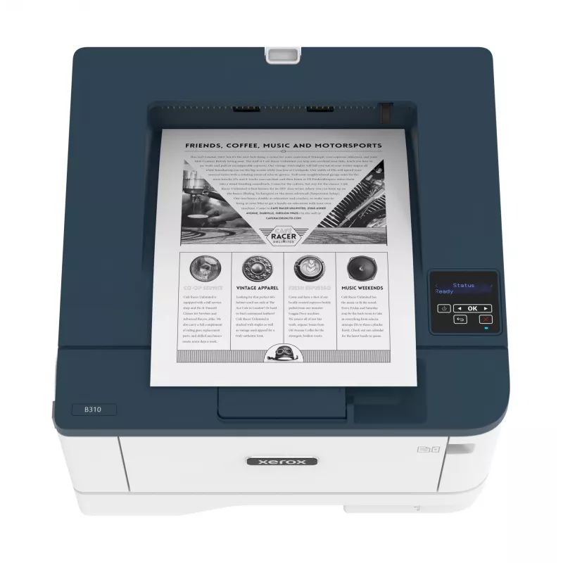 Xerox B310 A4 40ppm juhtmevaba kahepoolne printer PS3 PCL5e/6 2 salve, kokku 350 lehte