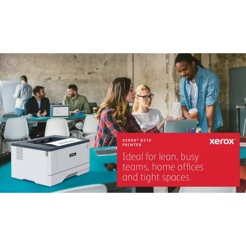 Xerox B310 A4 40ppm juhtmevaba kahepoolne printer PS3 PCL5e/6 2 salve, kokku 350 lehte