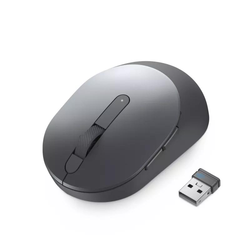 DELL Pro Plus Compact hiir - MS5120W - Titan Gray, mõlemakäeline, optiline, RF-juhtmevaba + Bluetooth, 1600 DPI, hall, titaan