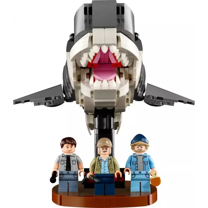 Konstruktsioonikomplekt LEGO Ideas 21350 Jaws komplekt — 1497 tükki, 3 minifiguuri, paat ja ikooniline hai, soovitatav vanus 18+