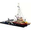 Konstruktsioonikomplekt LEGO Ideas 21350 Jaws komplekt — 1497 tükki, 3 minifiguuri, paat ja ikooniline hai, soovitatav vanus 18+