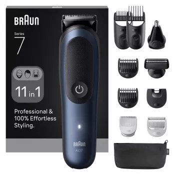 Juukse- ja habemeajamismasin Braun AIO7540 Must Sinine Liitiumioon 120 min
