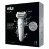 Epilaator BRAUN 9-011 3D Silk-epil 9 Flex Wet & Dry — 40 pintsetid, aku, massaaž, valge/hall
