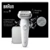 Epilaator BRAUN 9-011 3D Silk-epil 9 Flex Wet & Dry — 40 pintsetid, aku, massaaž, valge/hall