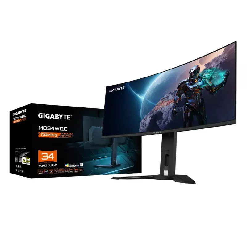Monitor GIGABYTE MO34WQC 34 tolli OLED WQHD kumer 3440 x 1440