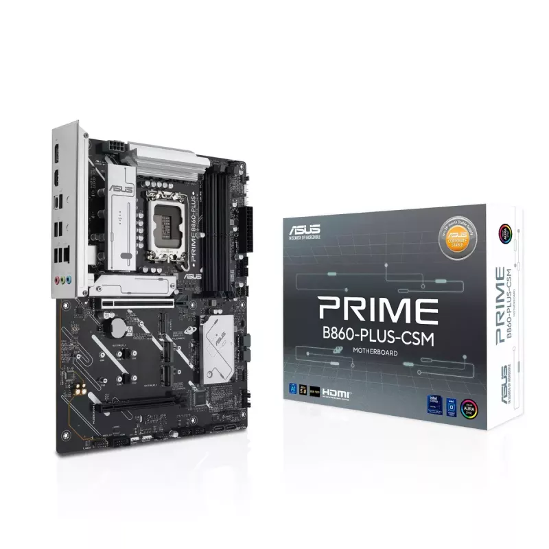 Emaplaat ASUS PRIME B860-PLUS-CSM ATX Intel B860 LGA 1851 DDR5, 4× DIMM, 256 GB, 2.5 Gb LAN, 3× M.2, USB-C