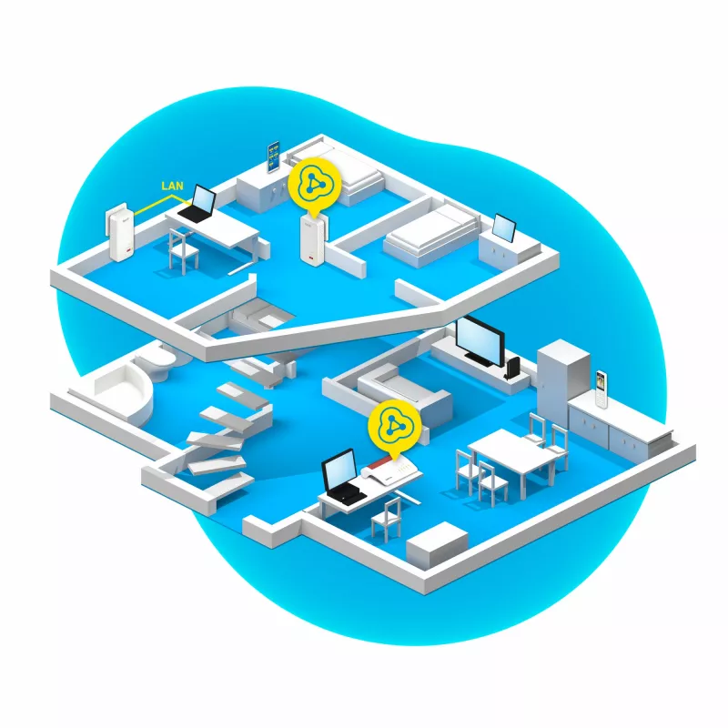 Powerline 1240 AX WLAN komplekt 1200 Mbit/s Ethernet LAN Wi-Fi valge 2 tk