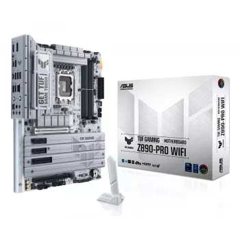 ASUS TUF GAMING Z890-PRO WIFI ATX emaplaat Intel Z890 kiibistikuga, LGA1851 pesaga, DDR5 mälu toega ja Wi-Fi 7-ga.