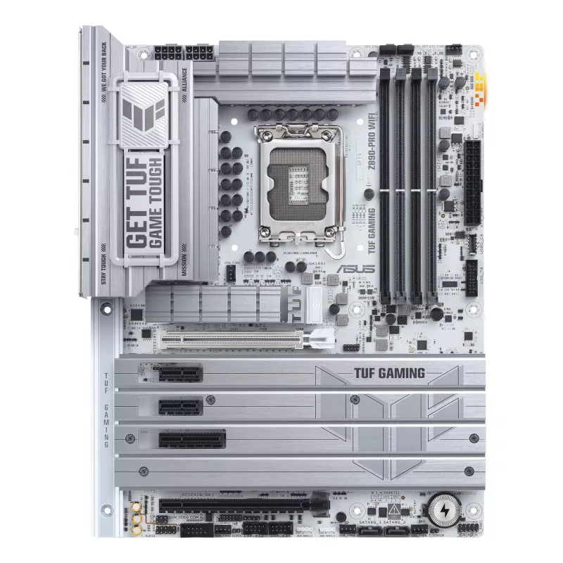 ASUS TUF GAMING Z890-PRO WIFI ATX emaplaat Intel Z890 kiibistikuga, LGA1851 pesaga, DDR5 mälu toega ja Wi-Fi 7-ga.