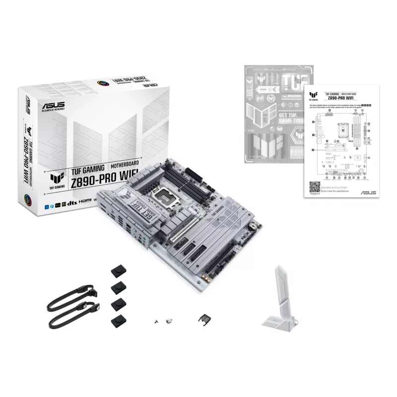 ASUS TUF GAMING Z890-PRO WIFI ATX emaplaat Intel Z890 kiibistikuga, LGA1851 pesaga, DDR5 mälu toega ja Wi-Fi 7-ga.
