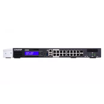 QNAP QGD-1600P Hallatav Gigabit Ethernet (10/100/1000) Toite Etherneti (PoE) kaudu 1U Must, Hall