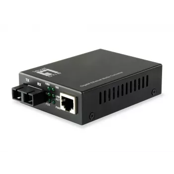 LevelOne RJ45–SC gigabitine meediakonverter, ühemoodiline fiiber, 20 km
