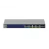 Hallatav Gigabit PoE lüliti Netgear GS728TXUP — 24 × 10/100/1000 RJ-45, 128 Gbps, 1U, riiulipaigaldus