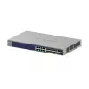 Hallatav Gigabit PoE lüliti Netgear GS728TXUP — 24 × 10/100/1000 RJ-45, 128 Gbps, 1U, riiulipaigaldus