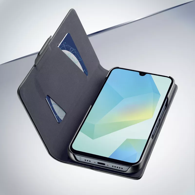 Cellularline Book - Galaxy A16 raamatutüüpi ümbris kaarditasku ja magnetkinnitusega