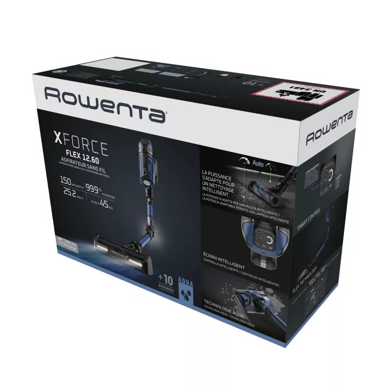 Rowenta RH98C0 2-in-1 pulkimeja aku kuiv&märg ilma kotita 0,9 L 320 W sinine, hall
