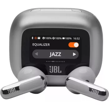 JBL Live Flex 3 juhtmeta kõrvaklapid kõnede/muusika/spordi/igapäevaseks kasutamiseks, hõbedane