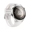 Nutikell HUAWEI WATCH 5 — ümmargune 42 mm roostevabast terasest korpus, 1,38 tolli AMOLED, GPS, Bluetooth, 540 mAh aku, beež korpus valge rihmaga