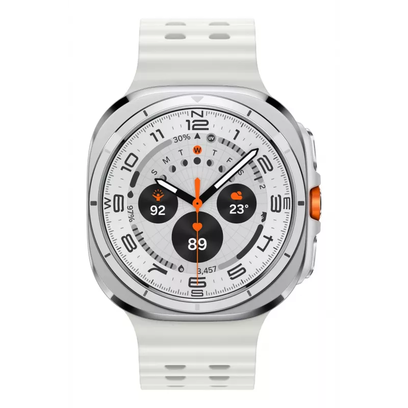 Samsung Galaxy Watch Ultra 3,81 cm (1,5 tolli) AMOLED 47 mm Digitaalne 4G Valge Wi-Fi GPS (satelliit)