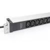 DIGITUS 1U alumiiniumist PDU rack'i paigaldatav 12x C13 16A 230VAC 50/60Hz kaitsekontakt