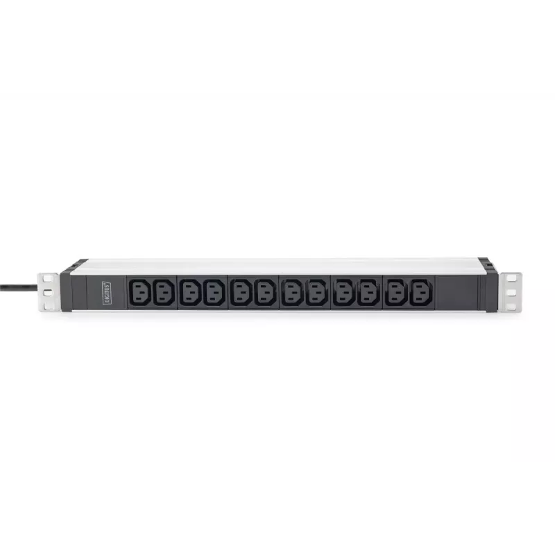 DIGITUS 1U alumiiniumist PDU rack'i paigaldatav 12x C13 16A 230VAC 50/60Hz kaitsekontakt