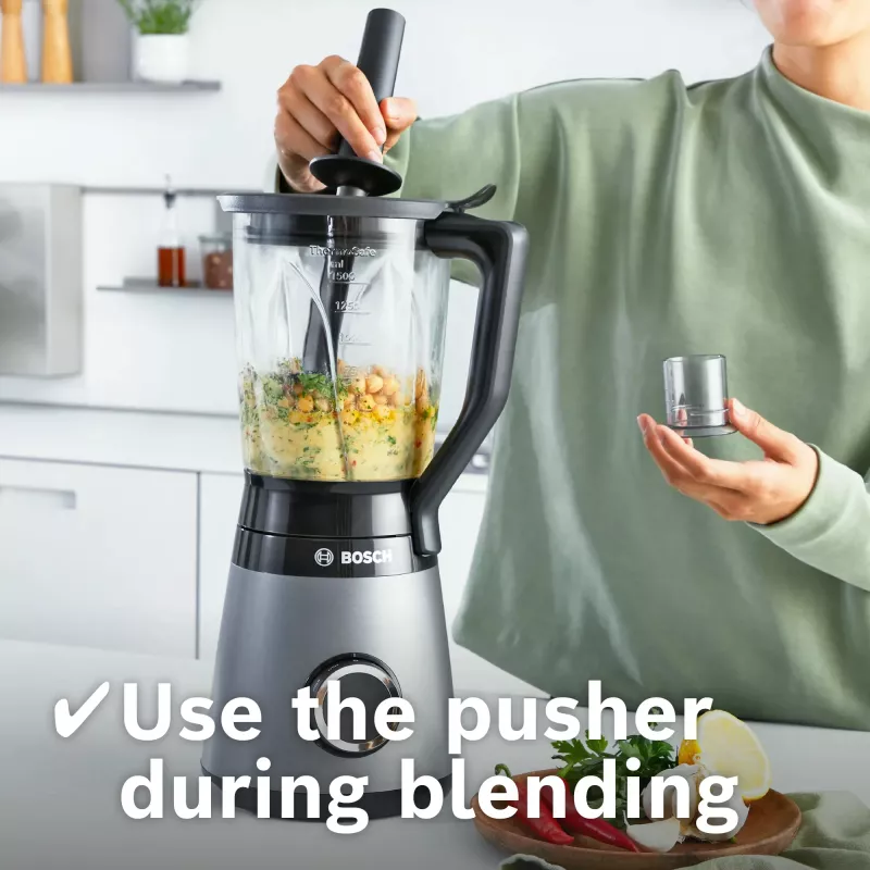Bosch Serie 4 MMB6177S blender 1,5 L lauablender 1200 W Must, Hõbedane