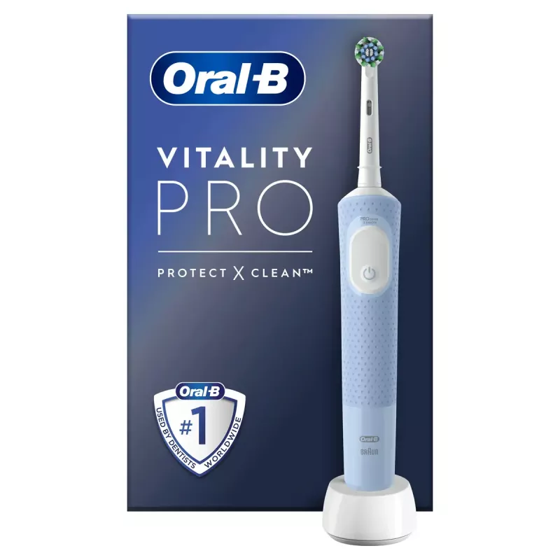 Oral-B Vitality Pro täiskasvanutele mõeldud pöörlev- võnkuva toimega hambahari Hall, Valge