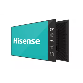 Hisense 65DM66D Signage-ekraan 165,1 cm (65 tolli) LED Wi-Fi 500 cd/m² 4K Ultra HD Must Sisseehitatud protsessor Android 11 24/7