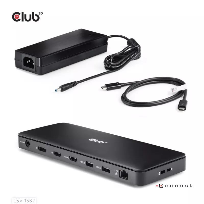 CLUB3D Thunderbolt™ 4 sertifitseeritud 12-ühes dokkimisjaam