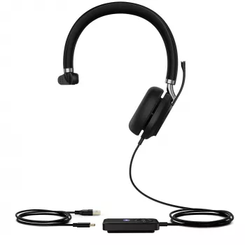 Yealink UH38 Mono Teams - ilma akuta USB-C-USB juhtmega kõrvaklapid