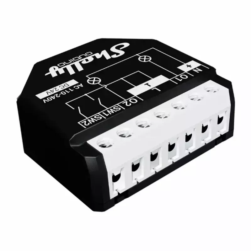 Nutikell Shelly WAVE 2PM Must (Shelly) — juhtmevaba Z-Wave, 16 A, 110–240 V, 868,4 MHz