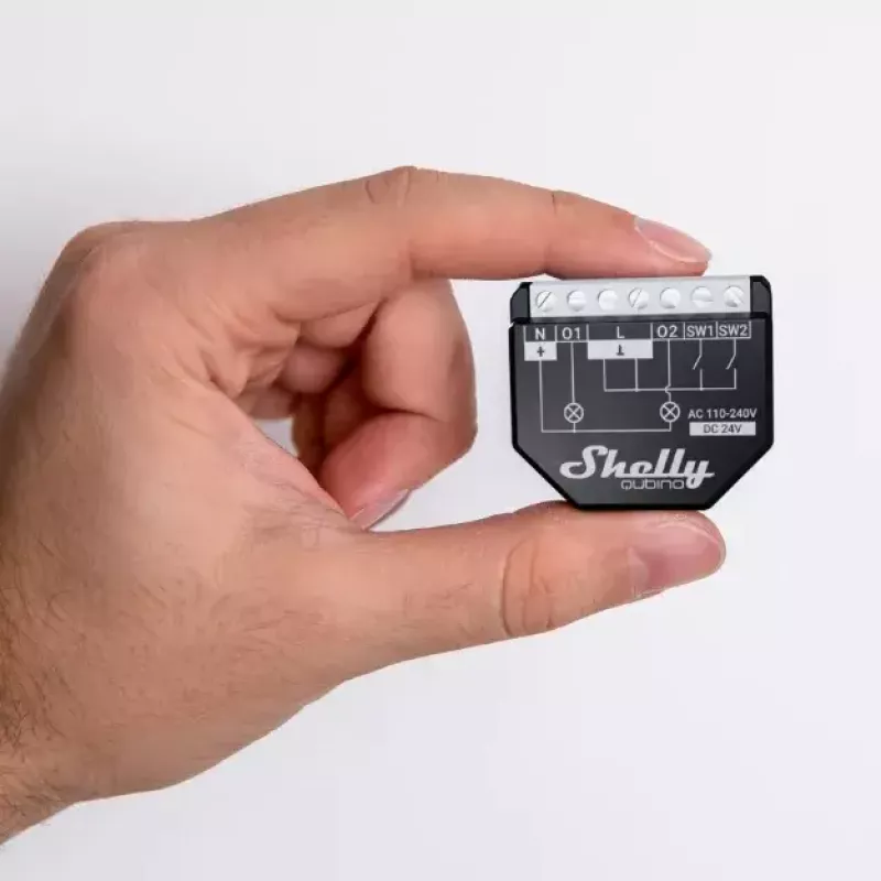 Nutikell Shelly WAVE 2PM Must (Shelly) — juhtmevaba Z-Wave, 16 A, 110–240 V, 868,4 MHz