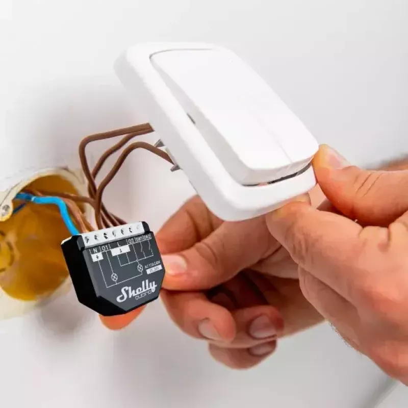 Nutikell Shelly WAVE 2PM Must (Shelly) — juhtmevaba Z-Wave, 16 A, 110–240 V, 868,4 MHz
