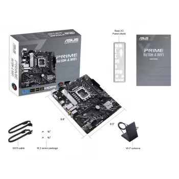 Emaplaat ASUS PRIME H610M-A WIFI — Intel H610, LGA 1700, micro ATX, DDR5, 2x DIMM, Wi‑Fi 5, 7.1 heli