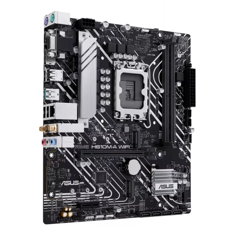 Emaplaat ASUS PRIME H610M-A WIFI — Intel H610, LGA 1700, micro ATX, DDR5, 2x DIMM, Wi‑Fi 5, 7.1 heli