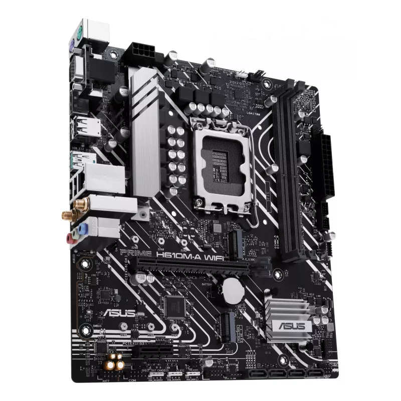Emaplaat ASUS PRIME H610M-A WIFI — Intel H610, LGA 1700, micro ATX, DDR5, 2x DIMM, Wi‑Fi 5, 7.1 heli