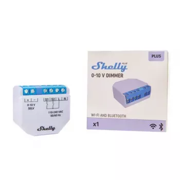 Dimmer Shelly Plus 0-10V sisseehitatud sinine hall juhtmevaba juhtimine 110-240V