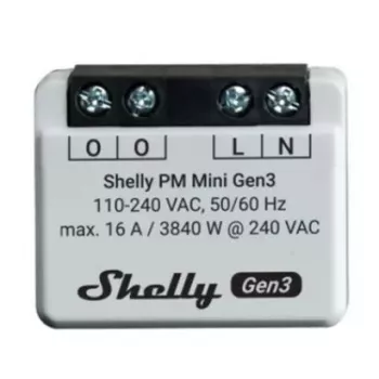 Nutikas lüliti Shelly PM Mini Gen3 juhtmevaba 110-240V 1.2W