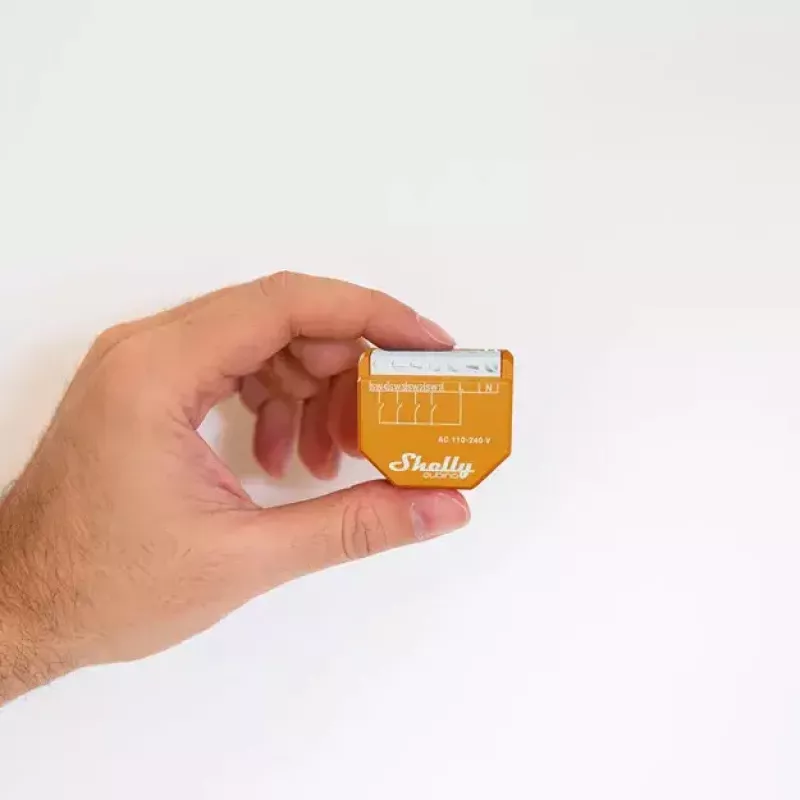 Nutikas lüliti Shelly Qubino Wave i4 — traadita stseenide kontroller 110–240V, 16A, 50/60Hz, oranž