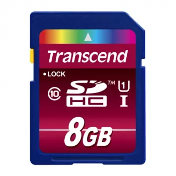 Flash Memory Transcend 8GB SDHC Class 10 UHS-I 600x TS8GSDHC10U1