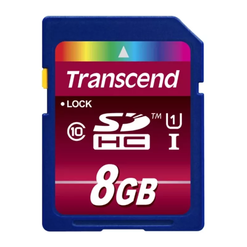 Flash Memory Transcend 8GB SDHC Class 10 UHS-I 600x TS8GSDHC10U1