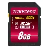 Flash Memory Transcend 8GB SDHC Class 10 UHS-I 600x TS8GSDHC10U1
