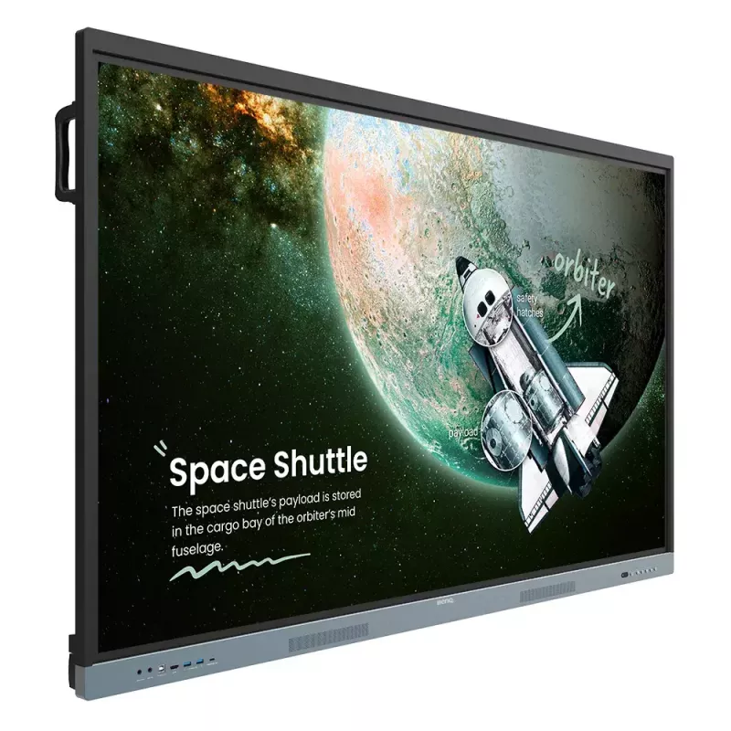 BenQ RE6504 Interaktiivne lameekraan 165,1 cm (65 tolli) 450 cd/m² 4K Ultra HD Must, Hall Puuteekraan Sisseehitatud protsessor Android