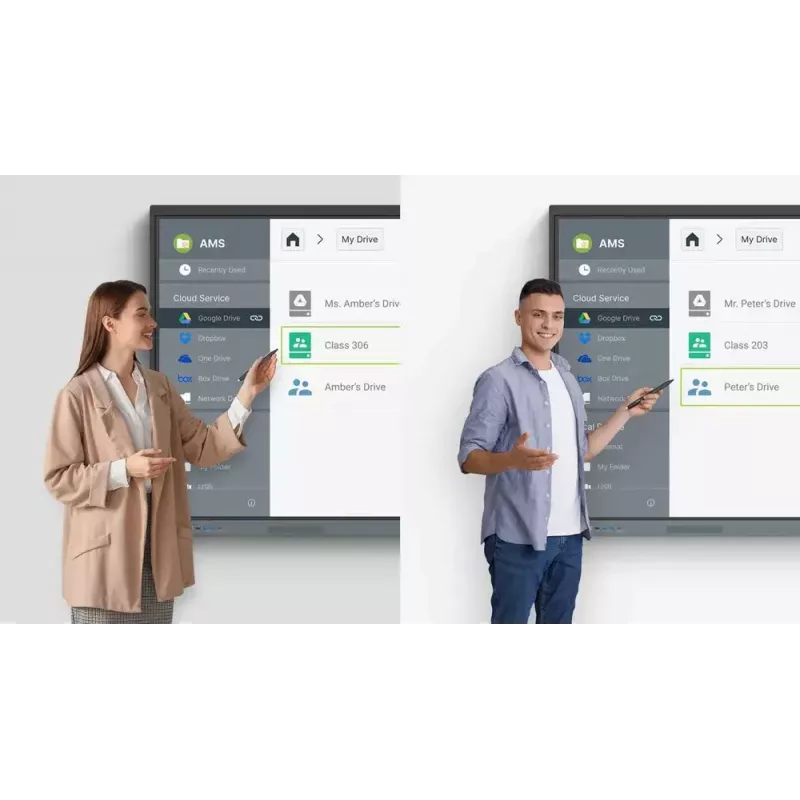 BenQ RE6504 Interaktiivne lameekraan 165,1 cm (65 tolli) 450 cd/m² 4K Ultra HD Must, Hall Puuteekraan Sisseehitatud protsessor Android