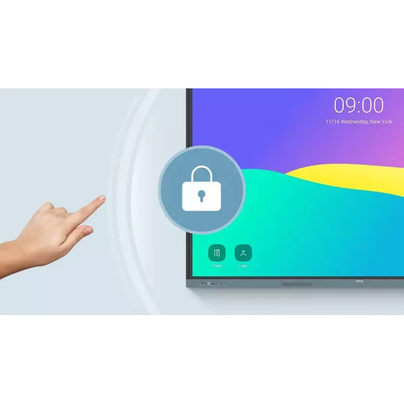 BenQ RE6504 Interaktiivne lameekraan 165,1 cm (65 tolli) 450 cd/m² 4K Ultra HD Must, Hall Puuteekraan Sisseehitatud protsessor Android