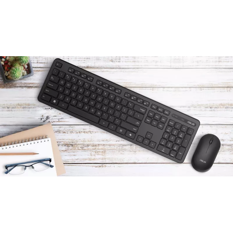 ASUS CW100 klaviatuur Hiir kaasas Universaalne RF juhtmevaba + USB Must