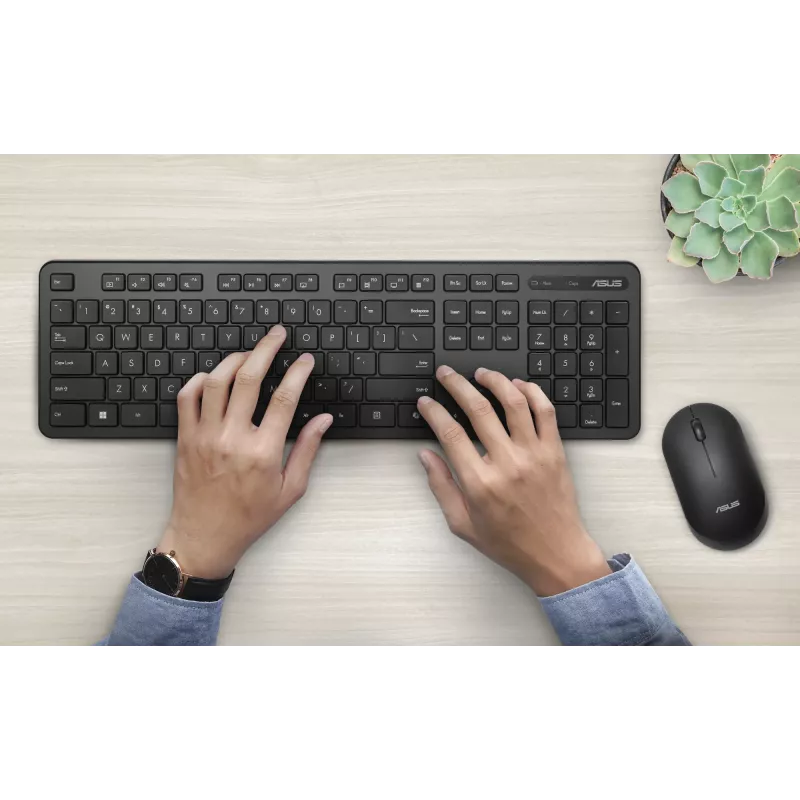 ASUS CW100 klaviatuur Hiir kaasas Universaalne RF juhtmevaba + USB Must