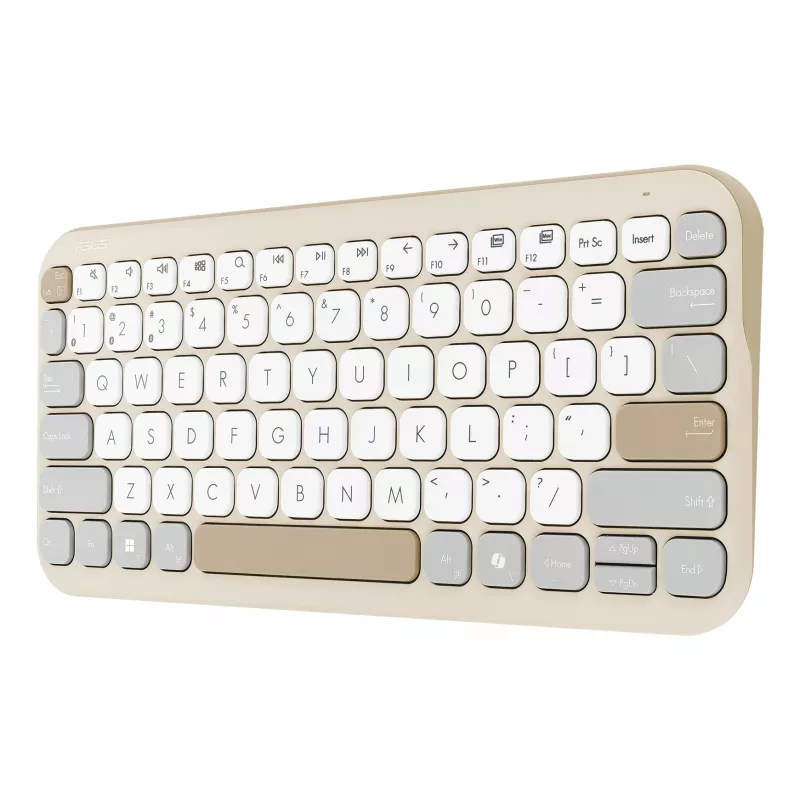 ASUS Marshmallow KW100 klaviatuur juhtmevaba Bluetooth QWERTZ beež hall valge